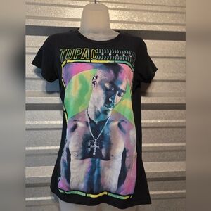 Bay Island Black Tupac Graphic Tee